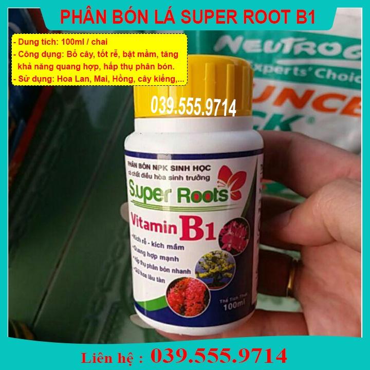 SUPER ROOTS B1 100ml - Phân Bón Lá NPK điều hòa sinh trưởng, dưỡng hoa lâu tàn cho hoa cắt cành, cắm bình