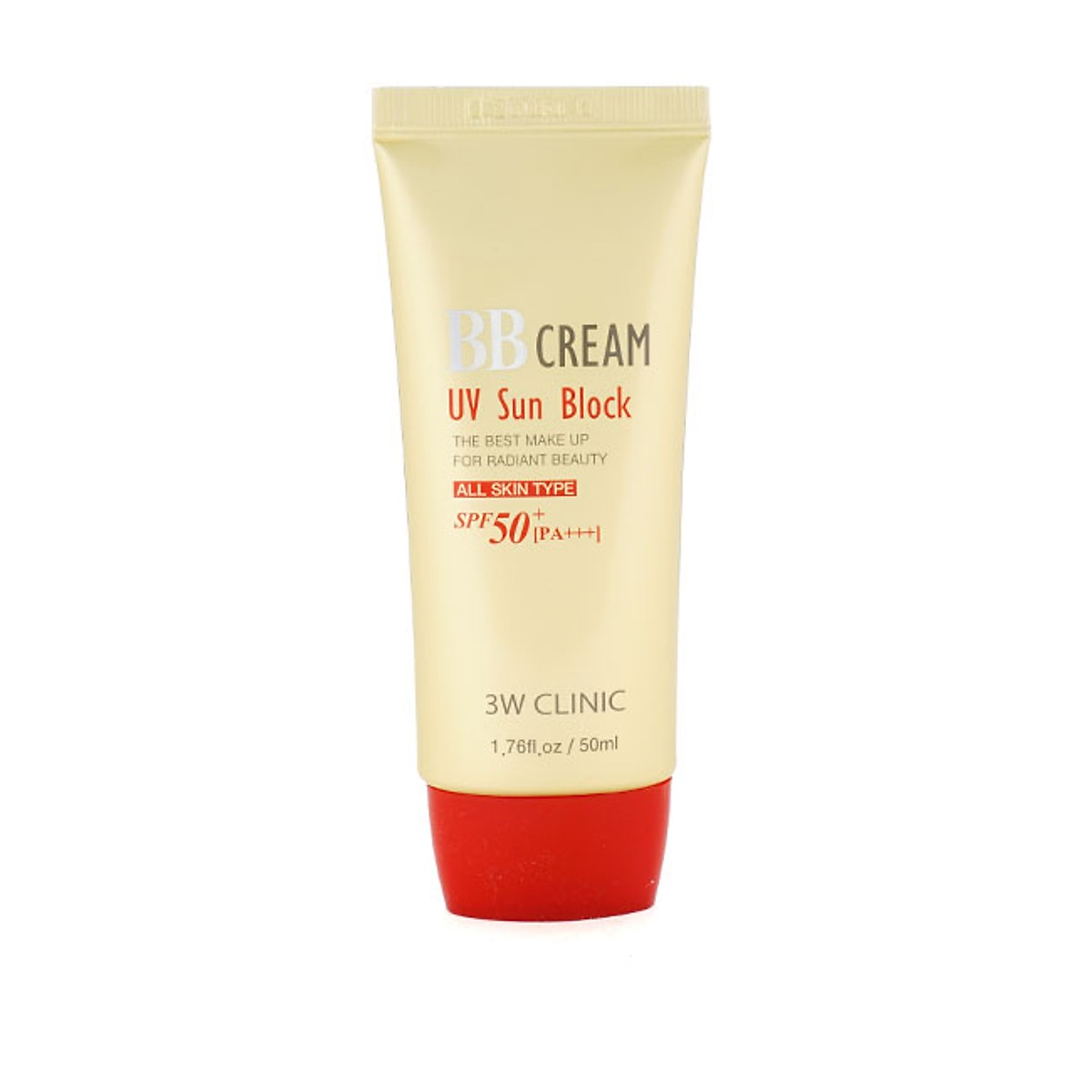 Kem nền chống nắng và dưỡng ẩm BB Cream UV Sun Block 3W Clinic SPF 50+ PA+++ 50ml - Hàn Quốc Chính Hãng