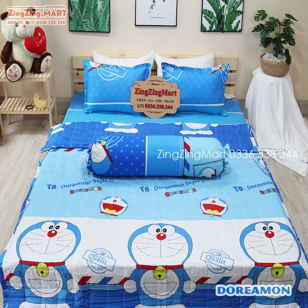 Set chăn hè Tam Giác Ghi thương hiệu Cotton poly 5 món