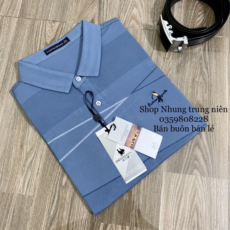 Áo phông trung tuổi ngắn tay chất thun lạnh chất đep cuc mat có túi nhiều màu