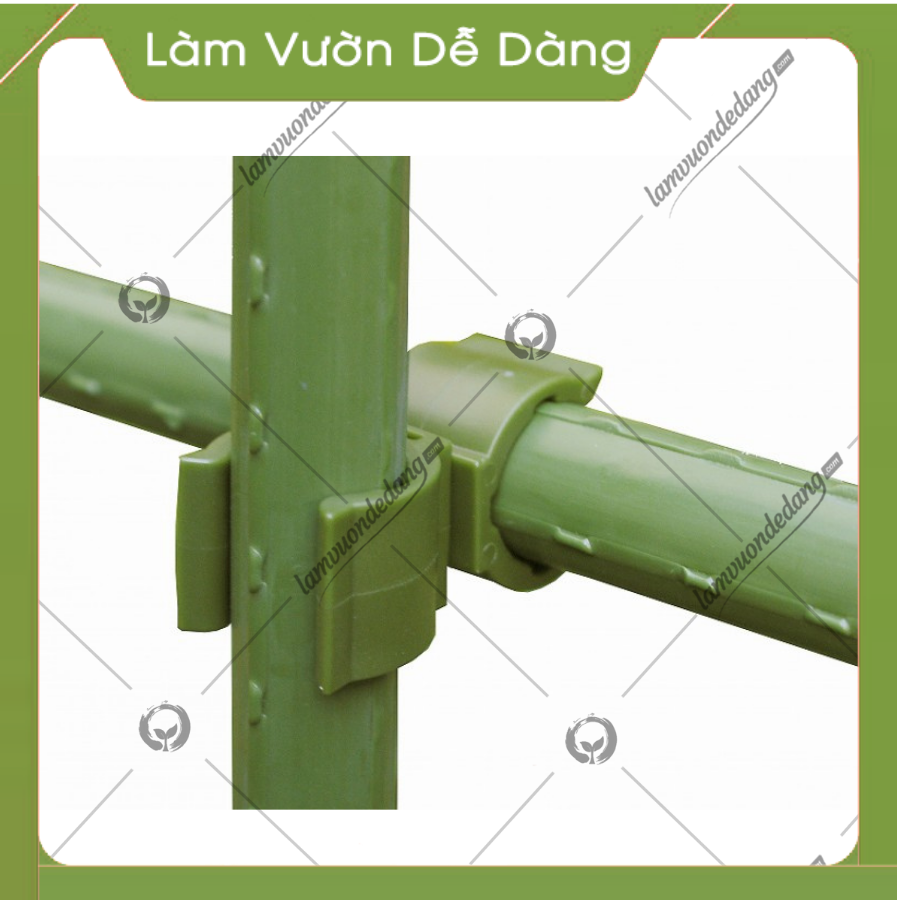 KHUNG TRỒNG CÂY TỨ GIÁC BIG làm từ  ống tre thép bọc nhựa IBO và khớp xoay  - Dùng làm khung trồng cây cho hoa hồng leo, cây hoa leo