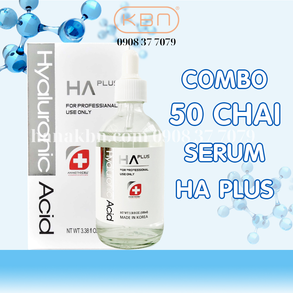 Combo 50 Chai Serum HA Plus 100ml - Xuất Xứ Hàn Quốc - Cấp Nước, Dưỡng Ẩm, Căng Bóng Da (Chính Hãng)