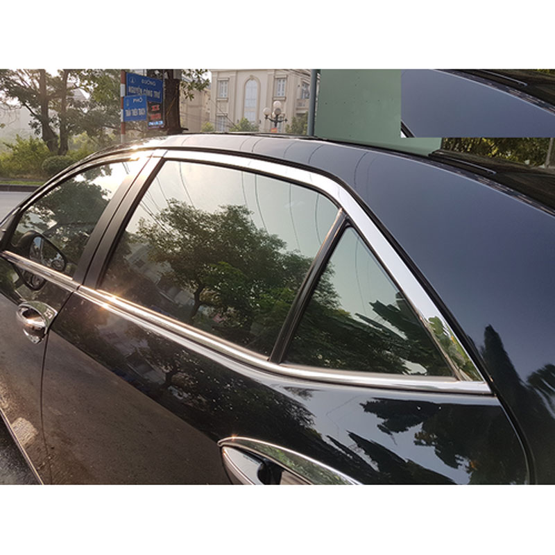 Bộ Nẹp Viền Cong Kính Inox Dành Cho Xe Ô Tô Altis 2017 2018 2019 2020