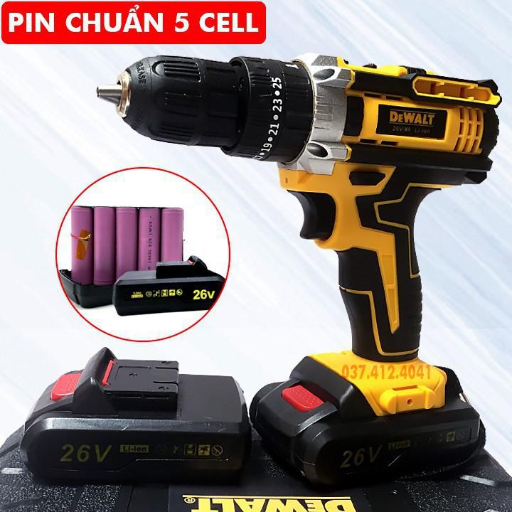 Khoan DEWALT 26v kèm Bộ Dụng Cụ 24 Chi Tiết - CÓ BÚA - Tặng mũi khoan