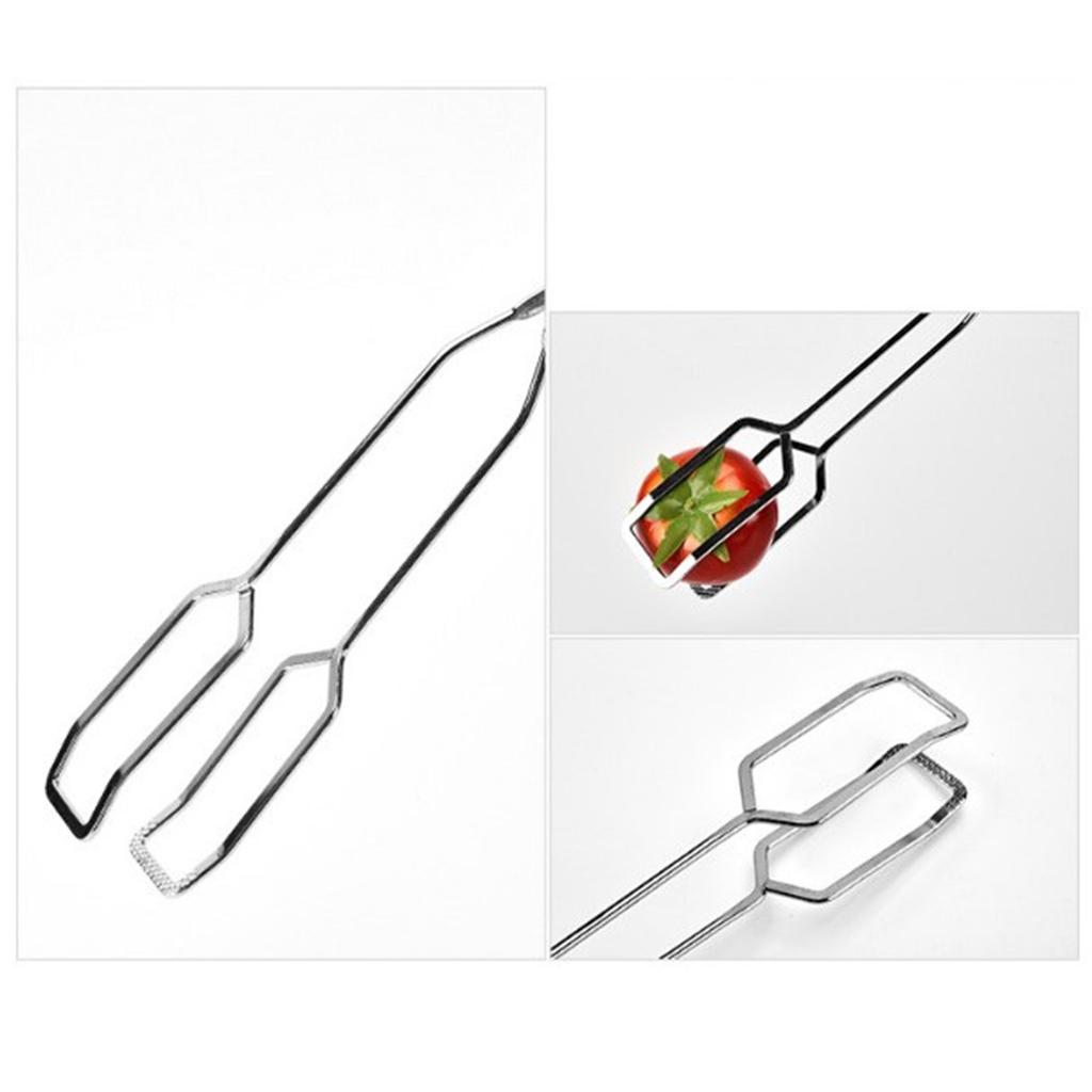 2Pcs Never Rust BBQ Barbecue Scissors Tongs Bread Tong Kitchen Buffet Pliers