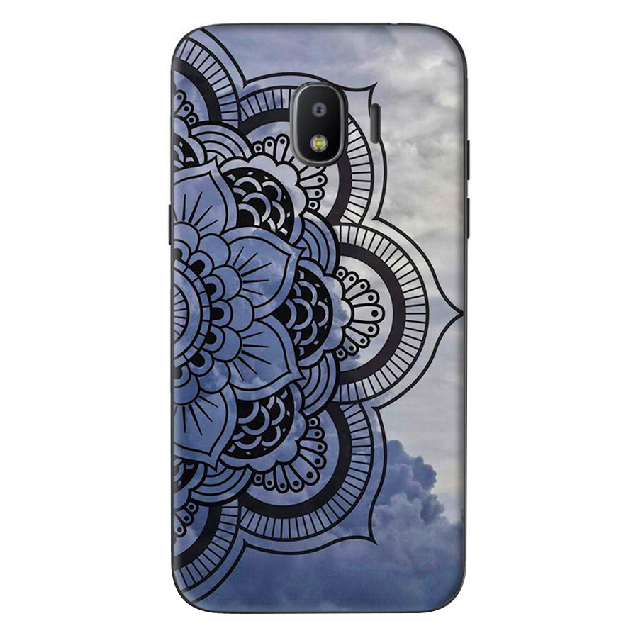 Ốp Lưng Dành Cho Samsung Galaxy J4 2018, J2 Pro 2018 - Mandala Trắng Đen