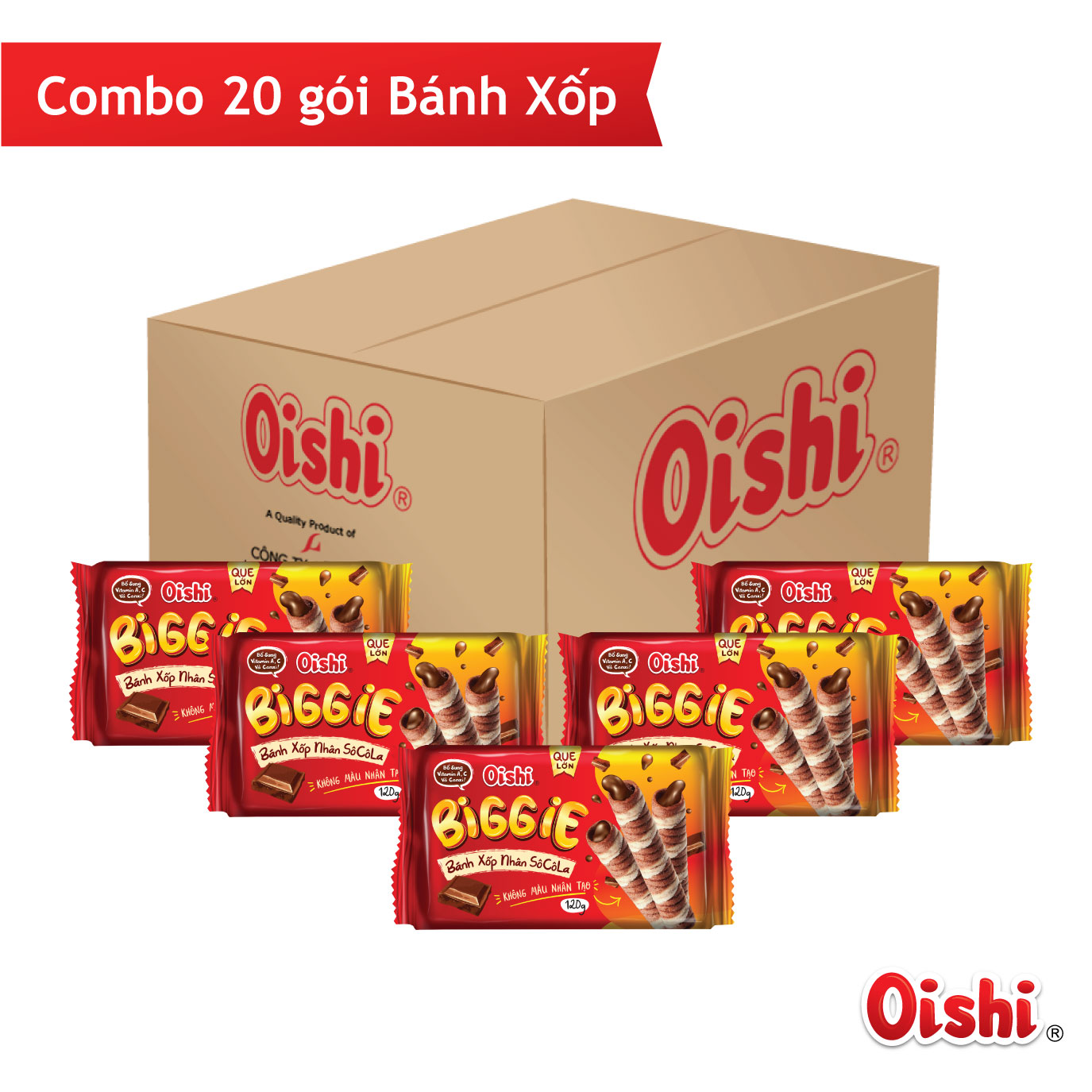 Combo 20 gói Bánh Xốp Vị Chocolate