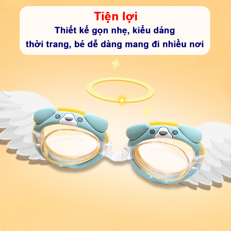 Kính bơi trẻ em hình thú cao cấp Baby-S, Kính bơi cho bé 4-10 tuổi ngộ nghĩnh không thấm nước – SKB007