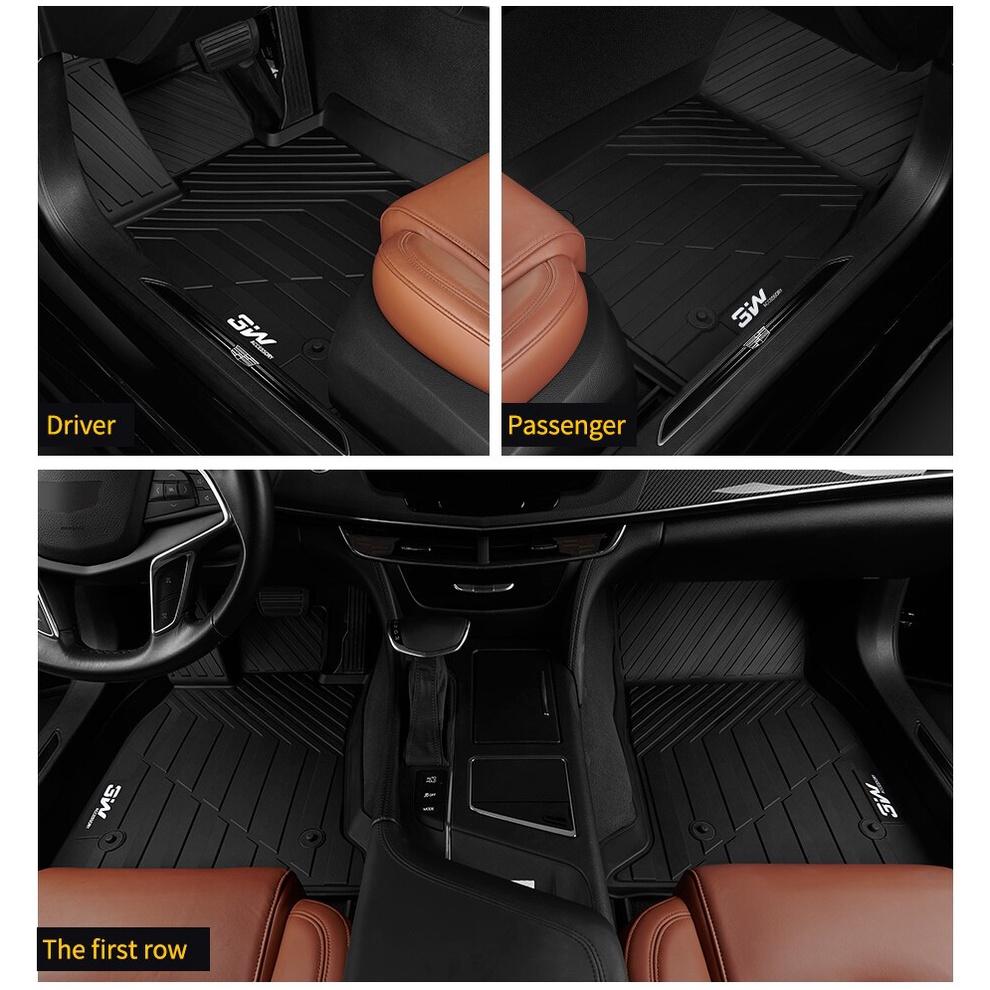 Thảm lót sàn xe ô tô Cadillac XTS 2012- đến nay nhãn hiệu Macsim 3W - chất liệu nhựa TPE đúc khuôn cao cấp - màu đen
