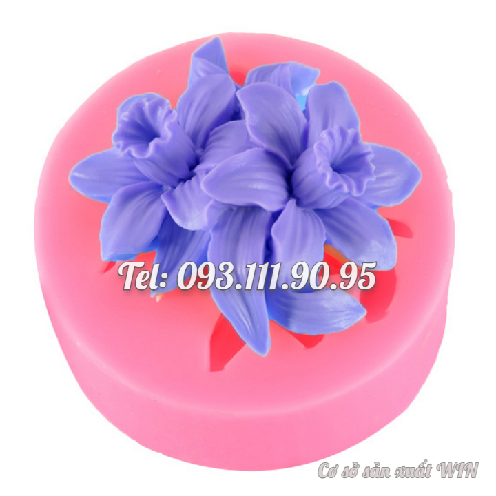 Khuôn rau câu silicon hoa thủy tiên chùm - Mã số 1475