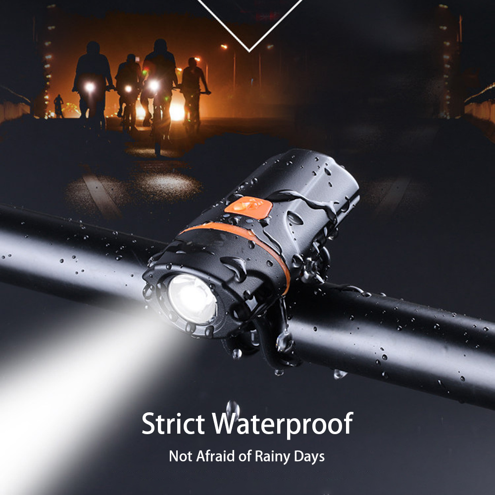 ĐÈn pha xe đạp 10W độ sáng cao IP64 chống thấm nước, bằng silicone mềm, sạc USB