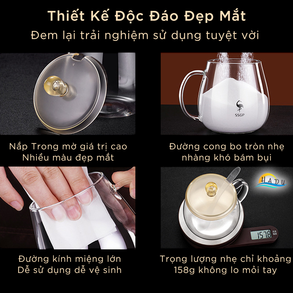 Bộ Hộp Hũ Đựng Gia Vị Thủy Tinh Nhà Bếp Thông Minh 3 Ngăn Cao Cấp Đạt Chất Lượng LFGB Đức SSGP