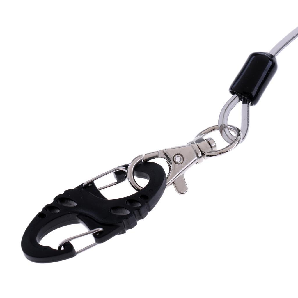 Retractable Fishing Coiled Lanyard With Magnetic Net Release Fly Fishing