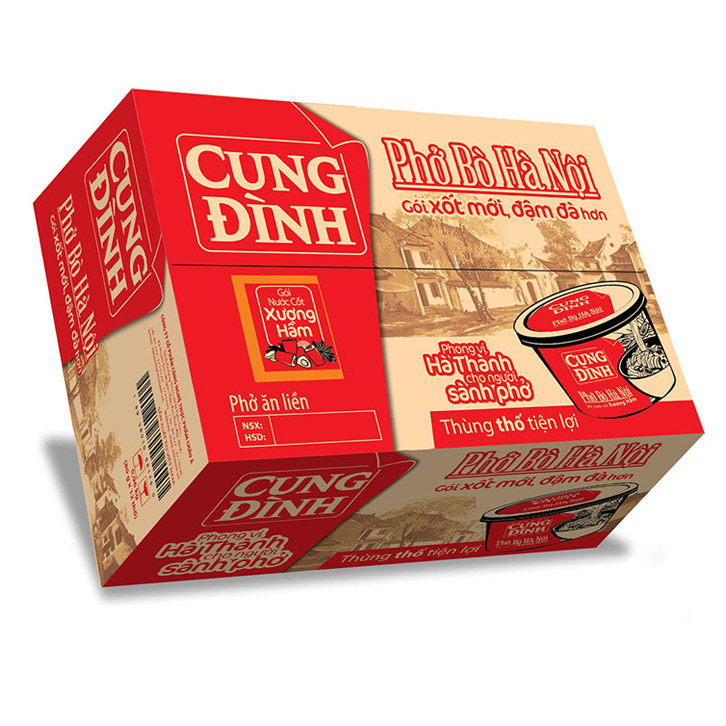 Thùng 12 Hộp Phở Bò Hà Nội Cung Đình