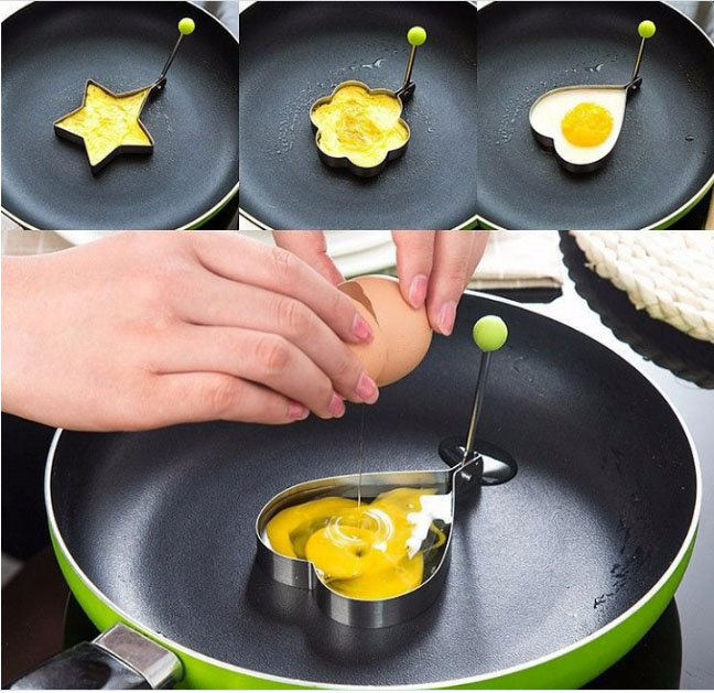 Khuôn chiên trứng,tạo hình bánh xà bông thơm có thể sử dụng như dụng cụ cắt và tạo hình thực phẩm hình tim ngôi sao bông hoa tai thỏ siêu tiện dụng và dễ thương