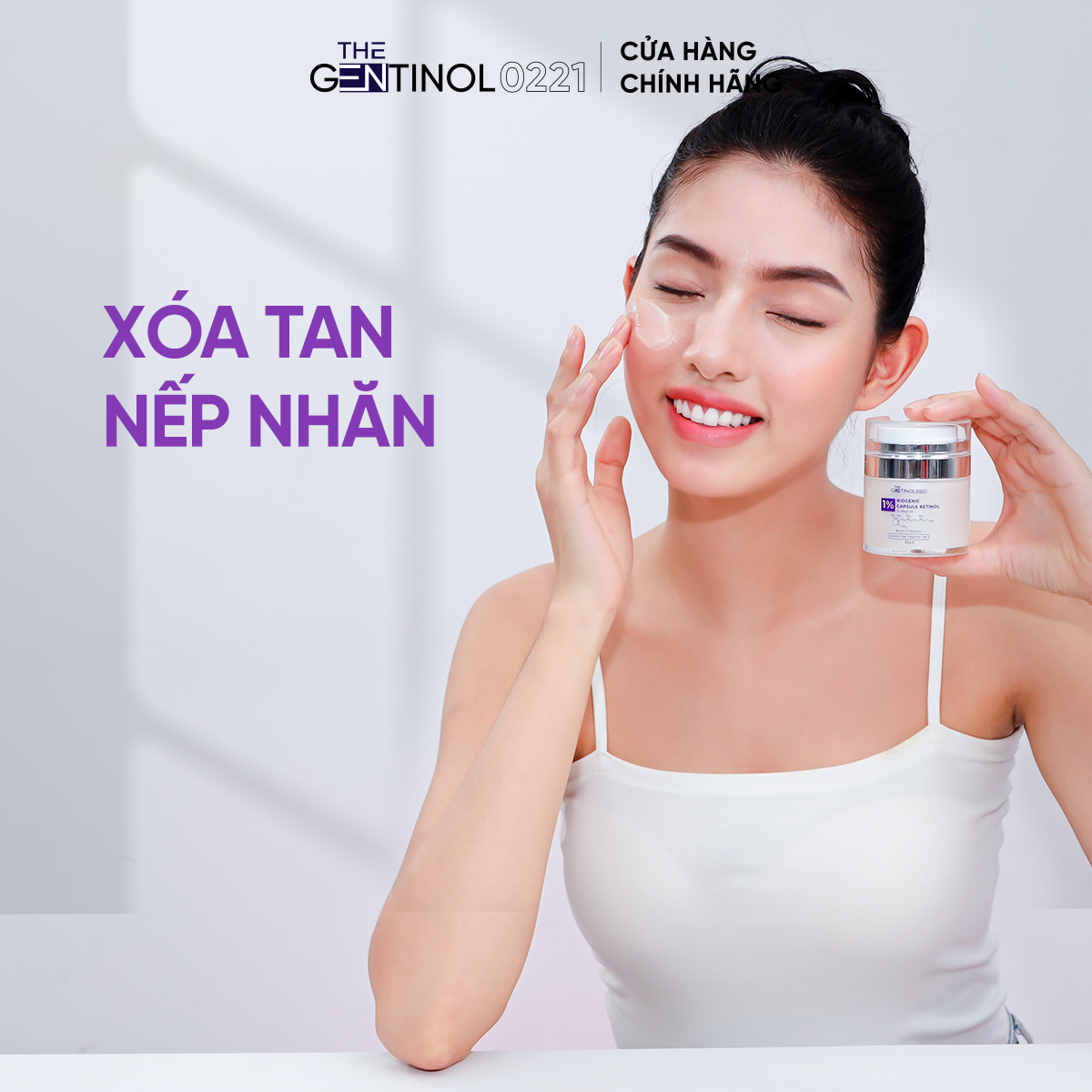 Kem dưỡng giảm nhăn da, cải thiện nếp nhăn, ngăn ngừa lão hóa Biogenic Capsule Retinol The Gentinol 0221 30g