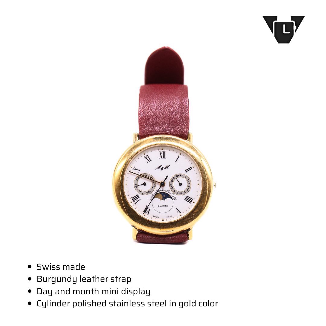 Đồng hồ nam đeo tay vintage chạy pin dáng dresswatch MM 4458