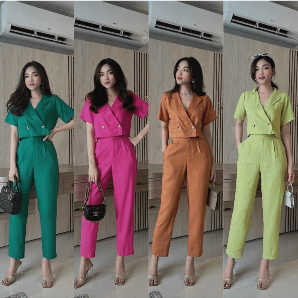 DX SÉT VEST TUYẾT MƯA QUẦN CÔN TÔN DÁNG SANG CHẢNH CỰC HOT