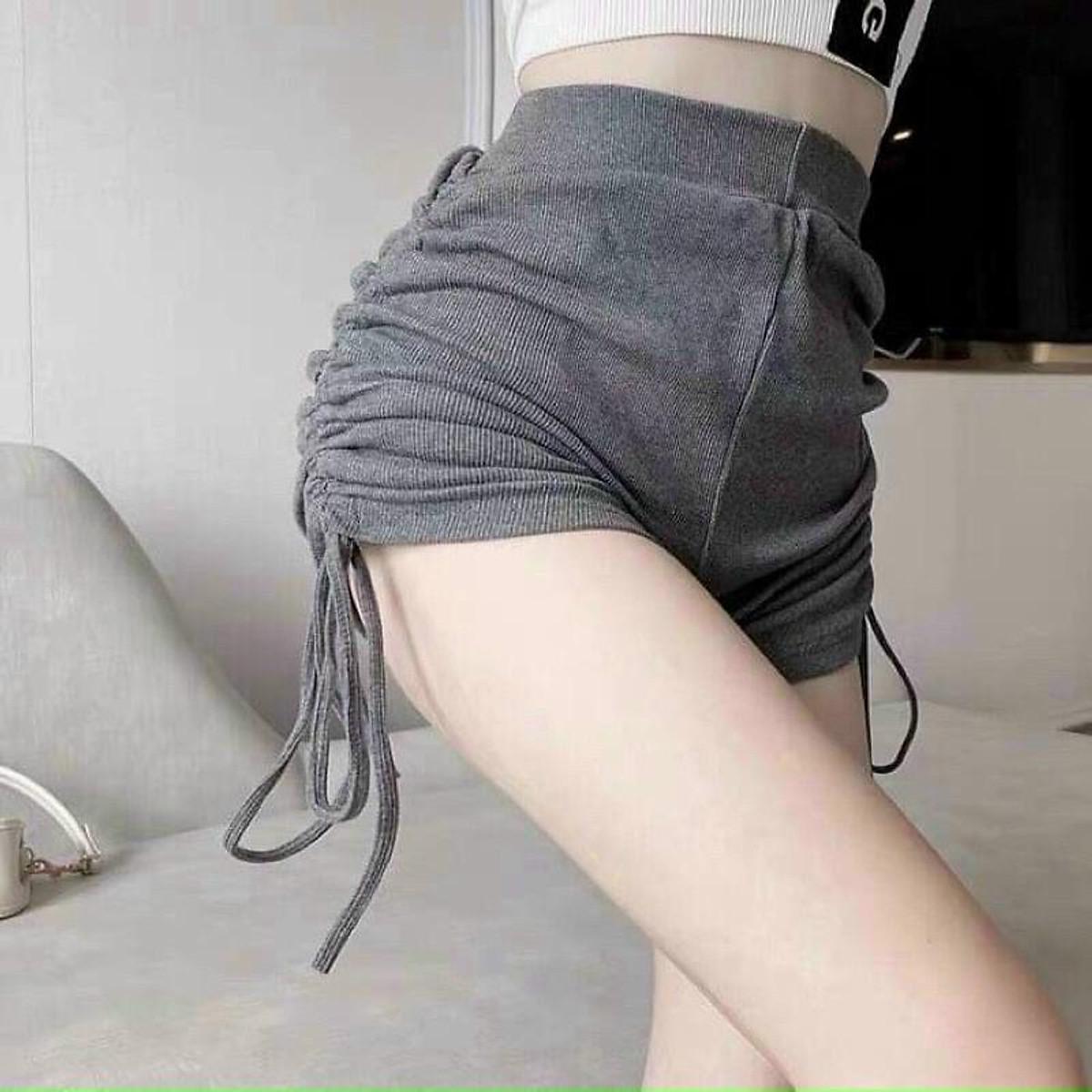 Quần đùi rút dây thun dày mềm co giãn thoải mái