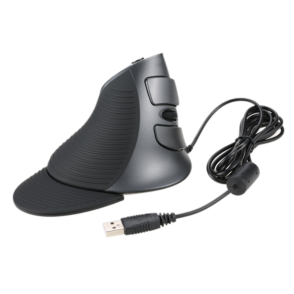 Chuột quang dọc Delux USB có dây Ergonomic có thể điều chỉnh 1600 DPI Các nút 5D với phần tựa tay có thể tháo rời