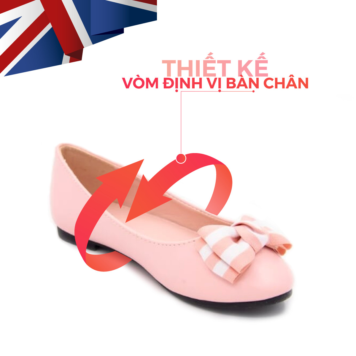 Giày Búp Bê Đi Học Bé Gái Sành Điệu Crown Princess Ballerina CRUK3119 Chất Liệu Cao Cấp Nhẹ Êm Thoáng Mát Size 28-36/4-14 Tuổi