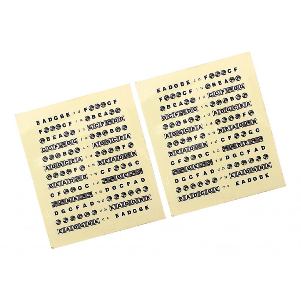 Guitar Fretboard Stickers Fret Notes Musical Scale Label for Beginners
