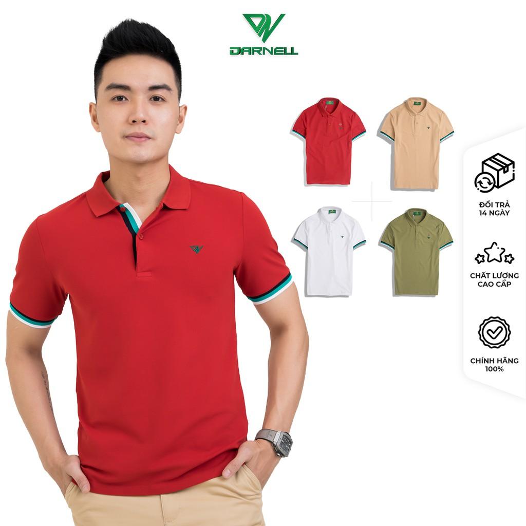 Áo thun polo nam cao cấp cổ tay viền chất cotton mềm mịn thấm hút mồ hôi chính hãng DARNELL DN0027