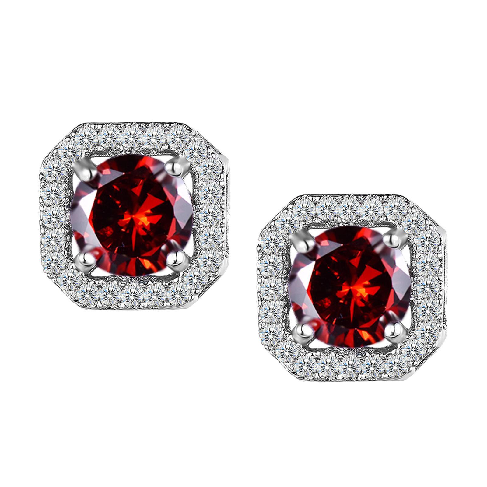 Rhinestone Stud Earrings Unique Geometric Stud Earrings for Party Graduation