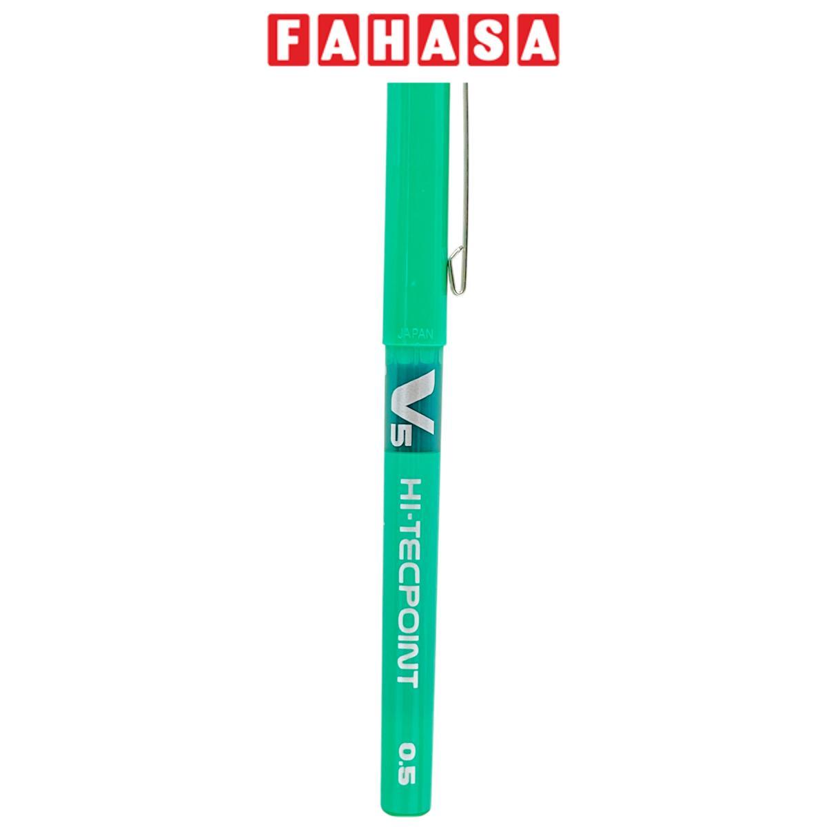 Bút Mực Nước Hi-Tech V5 0.5 mm - Pilot BX-V5-G - Mực Xanh Lá