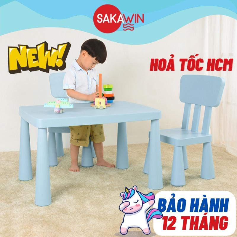 Bàn học cho bé Sakawin, Bảo hành 12 tháng Giá nhập, Bàn ghế trẻ em mẫu giáo Phù hợp từ 2 tới 10 tuổi