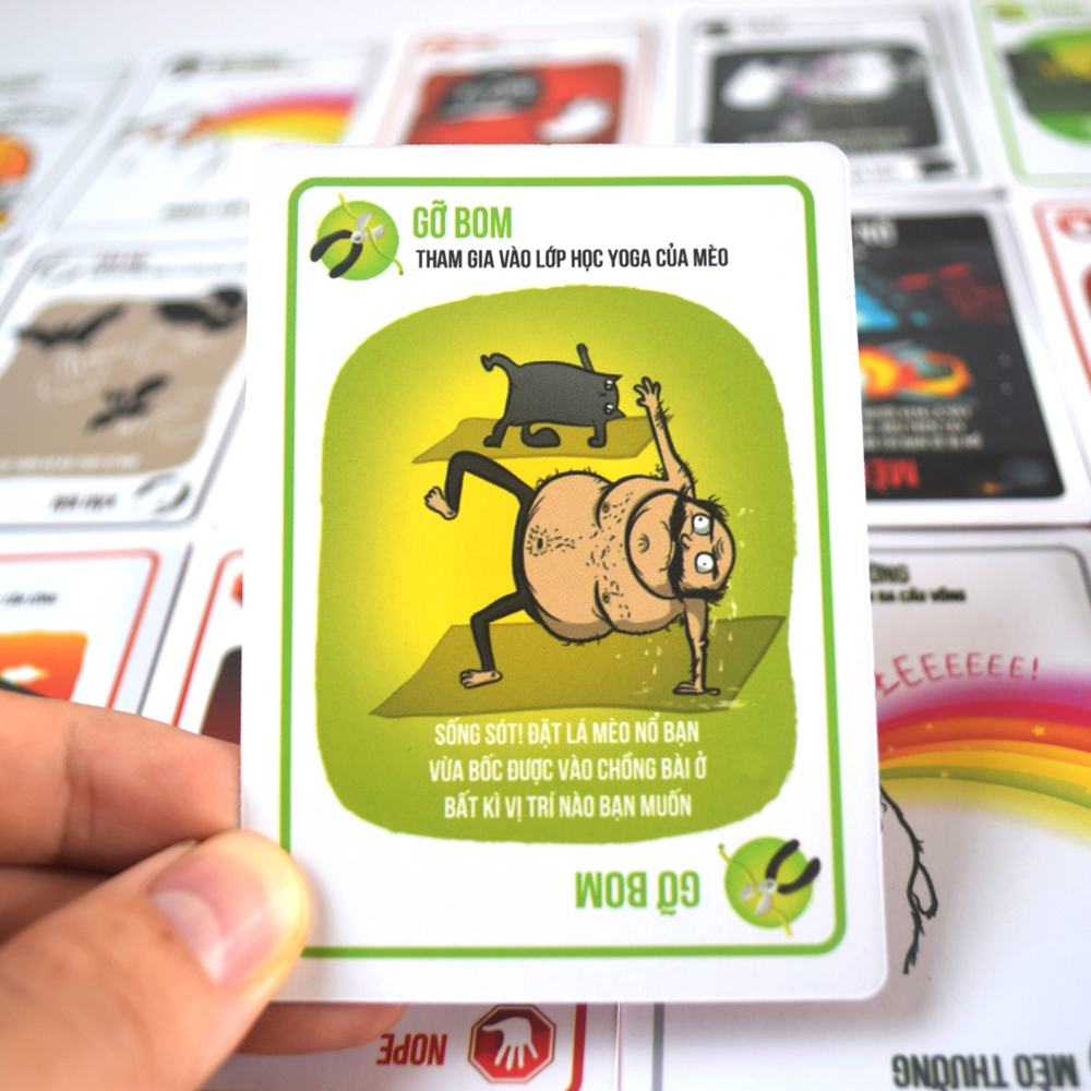 Bài Mèo Nổ Giá Rẻ Việt Hóa Lá Bài 2021 Exploding Kittens 56 Lá Cán Màng Chất Giấy Dày Dặn Rẻ Sập Sàn