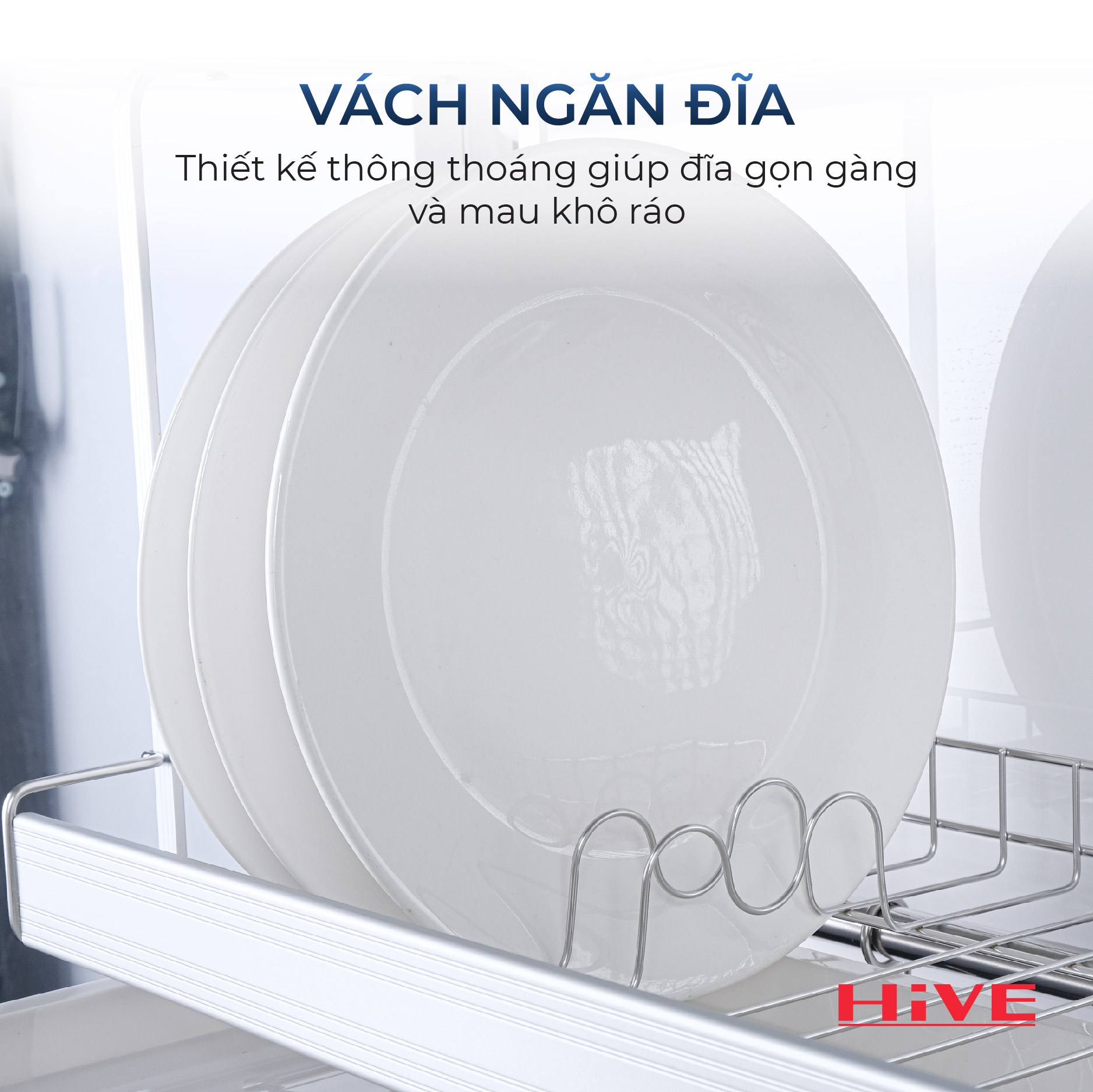 KỆ ÚP CHÉN BÁT TREO TỦ BẾP HiVE HIGH CLEAR 800