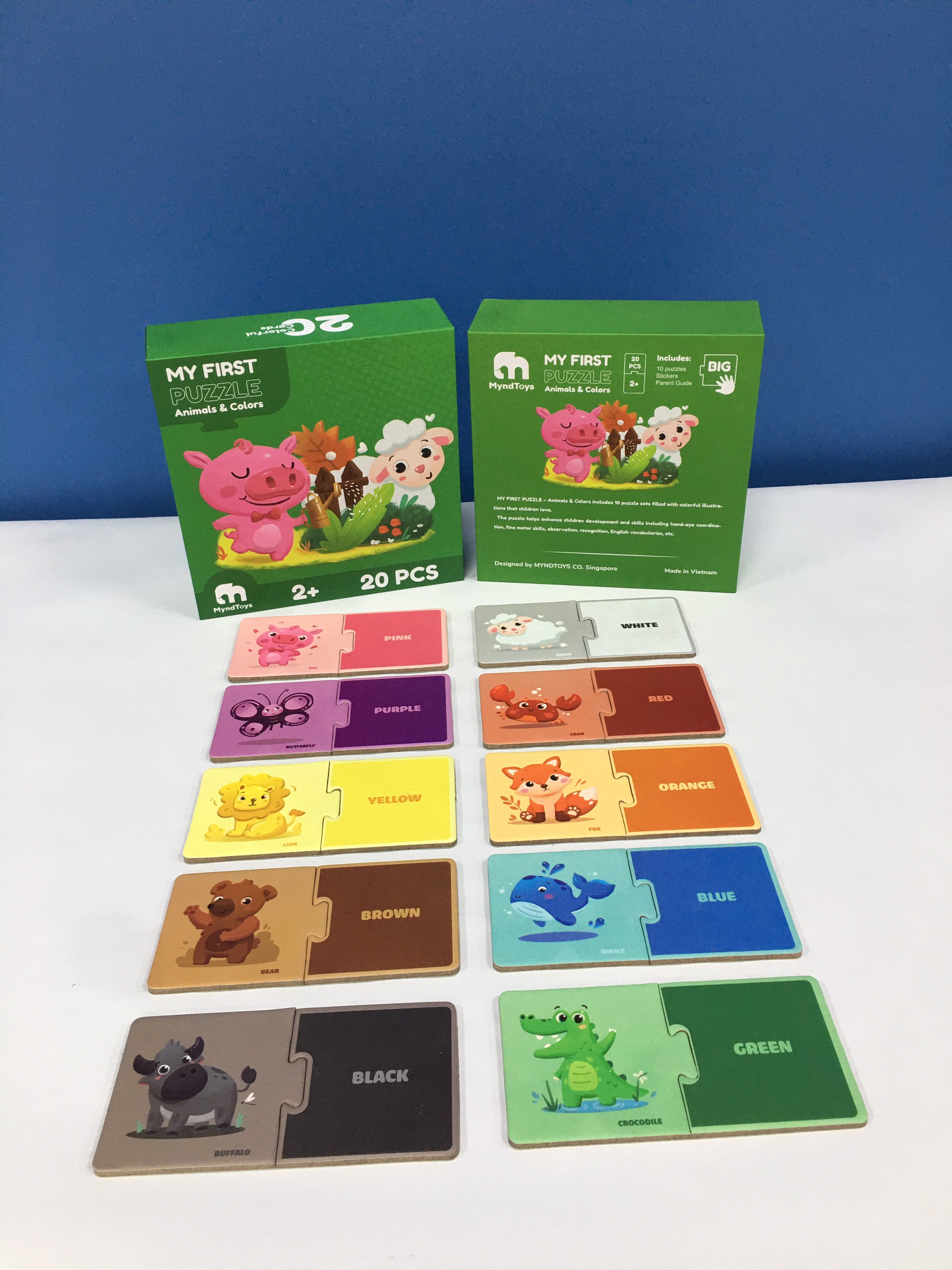 Đồ Chơi Xếp Hình MyndToys My First Puzzle - Animals and Colors (Chủ Đề Động Vật) Dành Cho Các Bé Trên 2 Tuổi