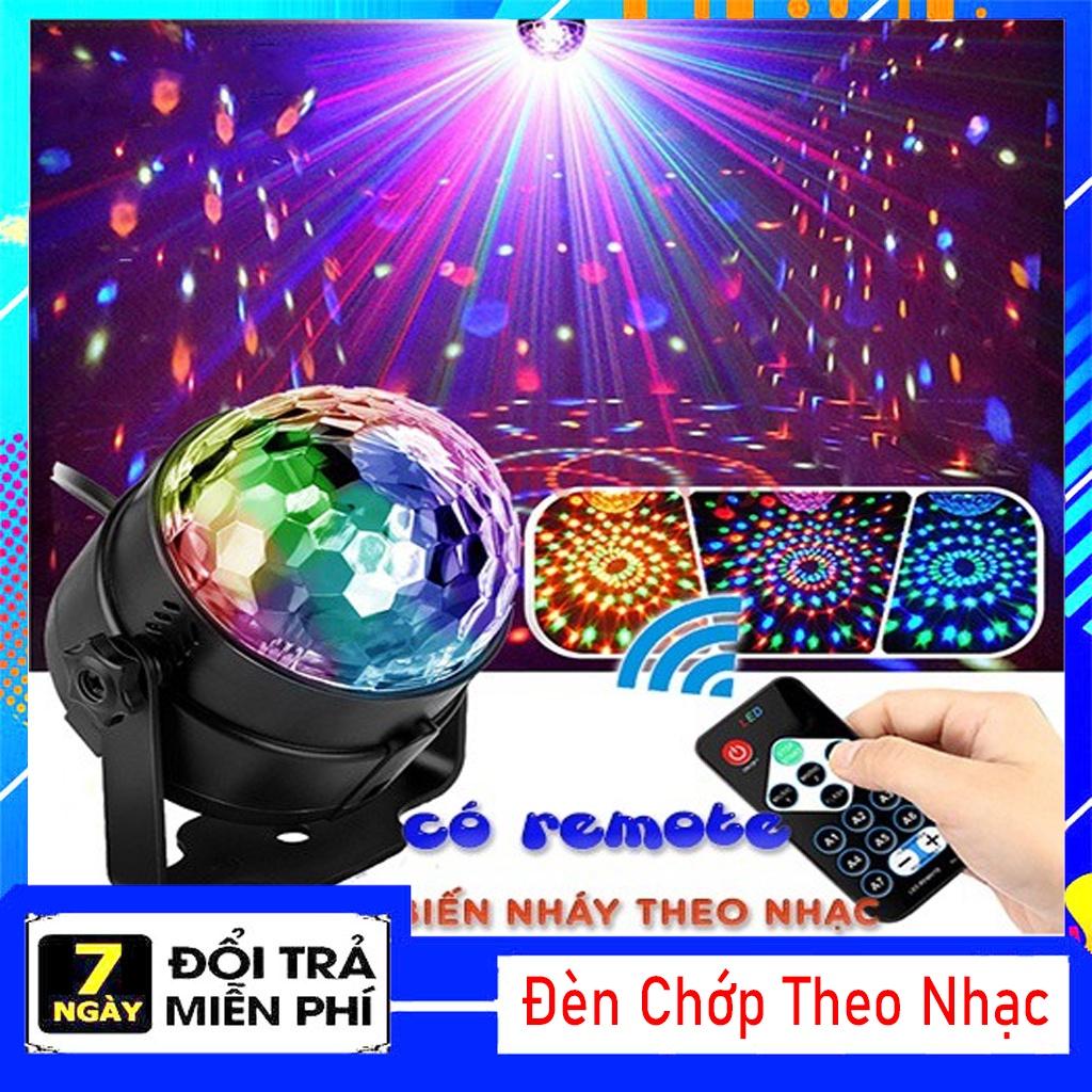 Đèn led xoay 7 màu vũ trường nháy chớp theo nhạc bay phòng sân khấu cảm ứng nhạc