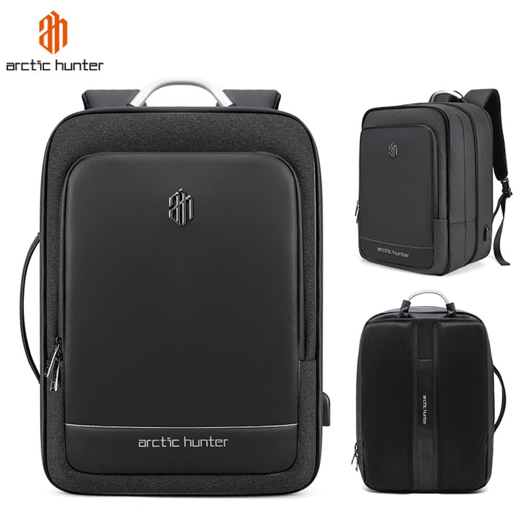 Hình ảnh Balo laptop Arctic Hunter B00227 chất liệu oxford chống nước, khóa mở rộng như vali, cổng kết nối USB