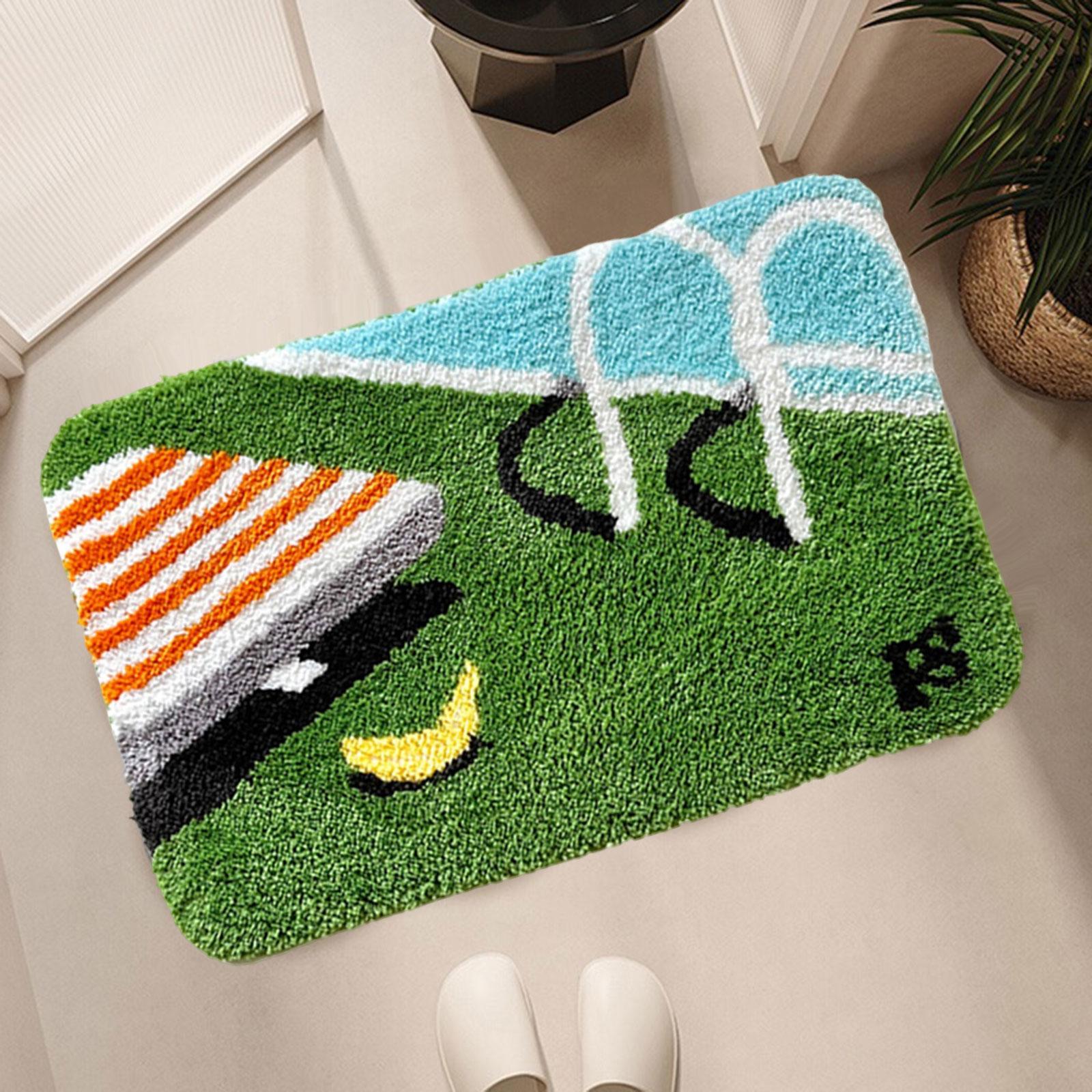 Bath Mat Floor Mat Front Door Mat Flocked Foot Pad Non Slip Water Absorbing Floor Bathmat Modern Bathroom Rug Bath Shower Mat