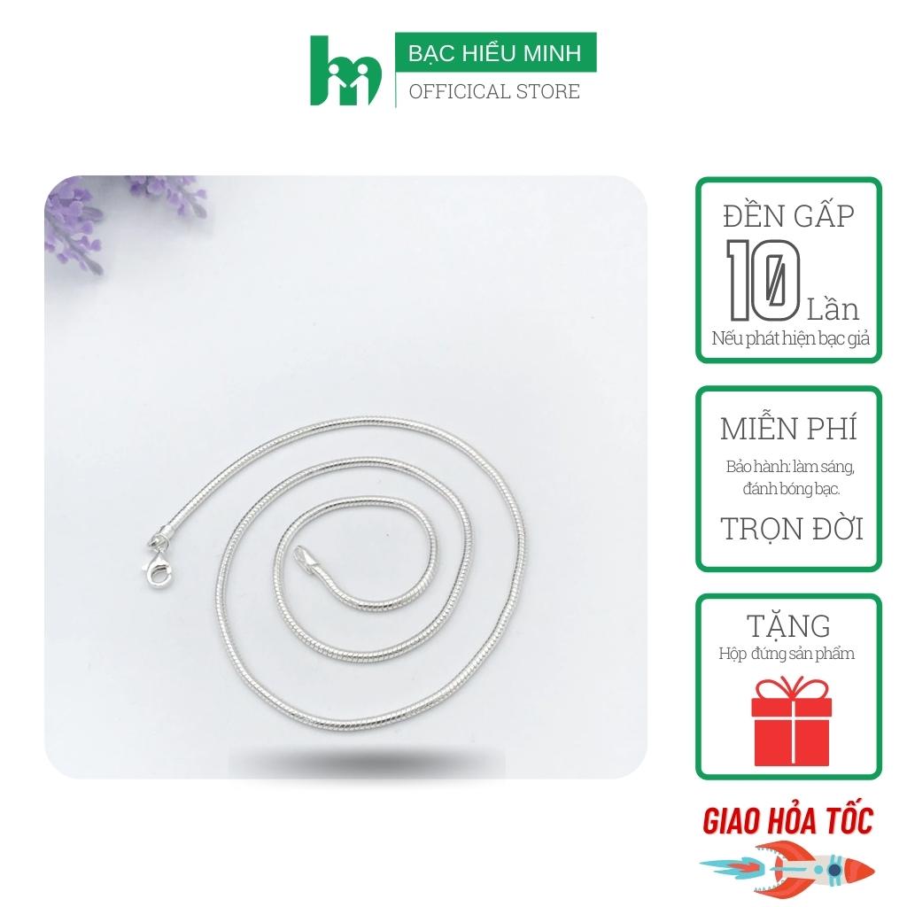 Dây Chuyền Bé Gái  Bạc S99 Cho Bé - Dây Sợi Mì Bền Đẹp Mềm Bạc Hiểu Minh DTE059