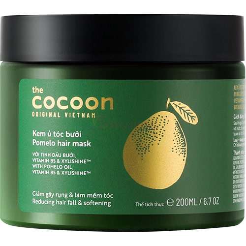 Kem ủ tóc bưởi Cocoon Pomelo Hair Mask giúp giảm gãy rụng và làm mềm tóc (200ml) - Hàng chính hãng