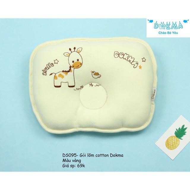 Gối Cotton Lõm Sơ Sinh DOKMA 20x30cm