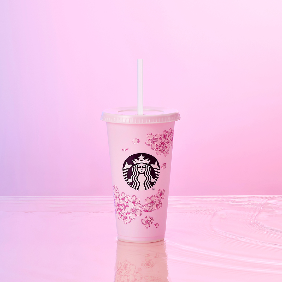 Ly Starbucks Reusable Cup  24Oz (710ml)  CHY BLOSSOM PETALS