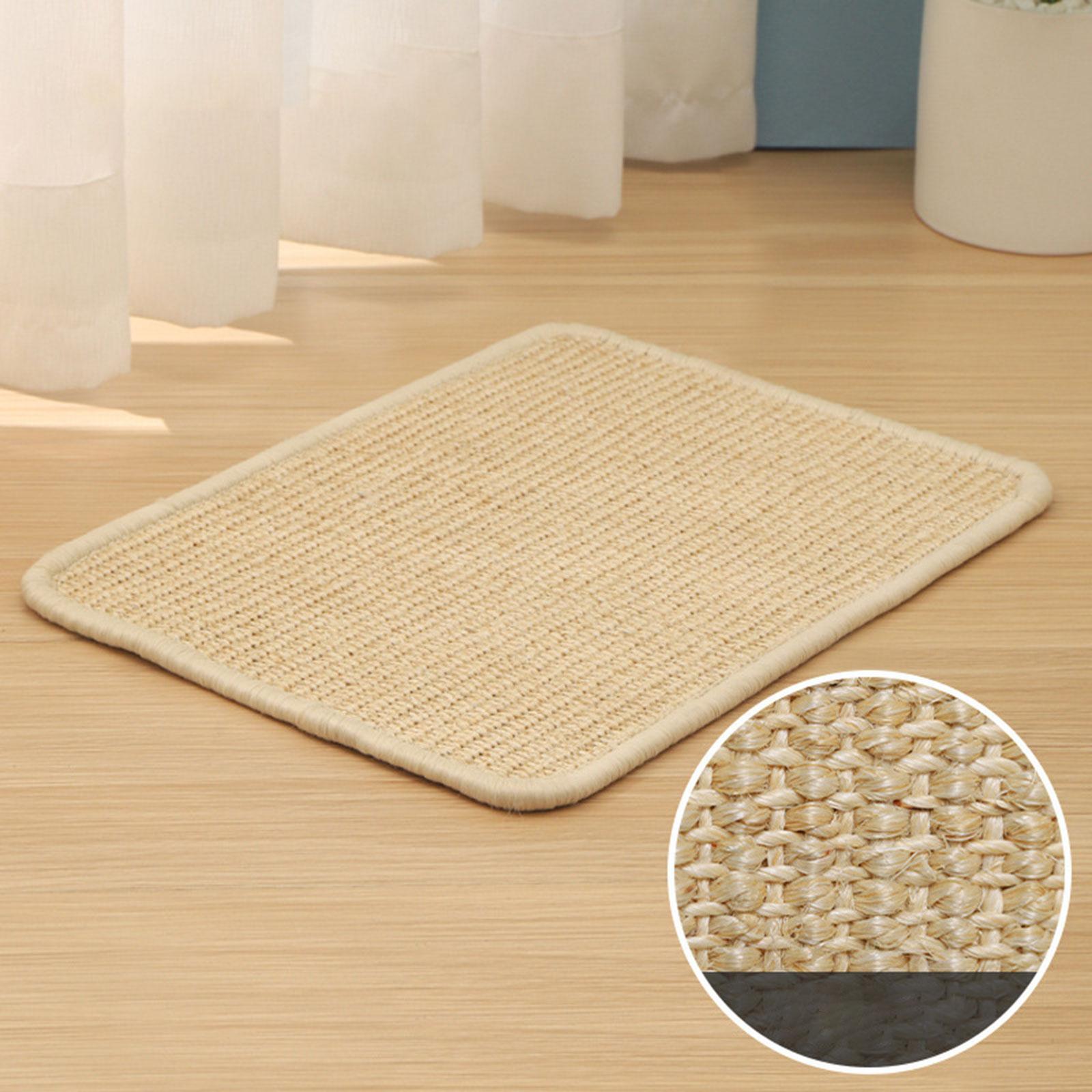 Cat Scratch Mat, Cat Floor Scratching Pad, Wear Resistant Horizontal Sisal Cat Scratching Pad for Bed Carpet Couch Sofa