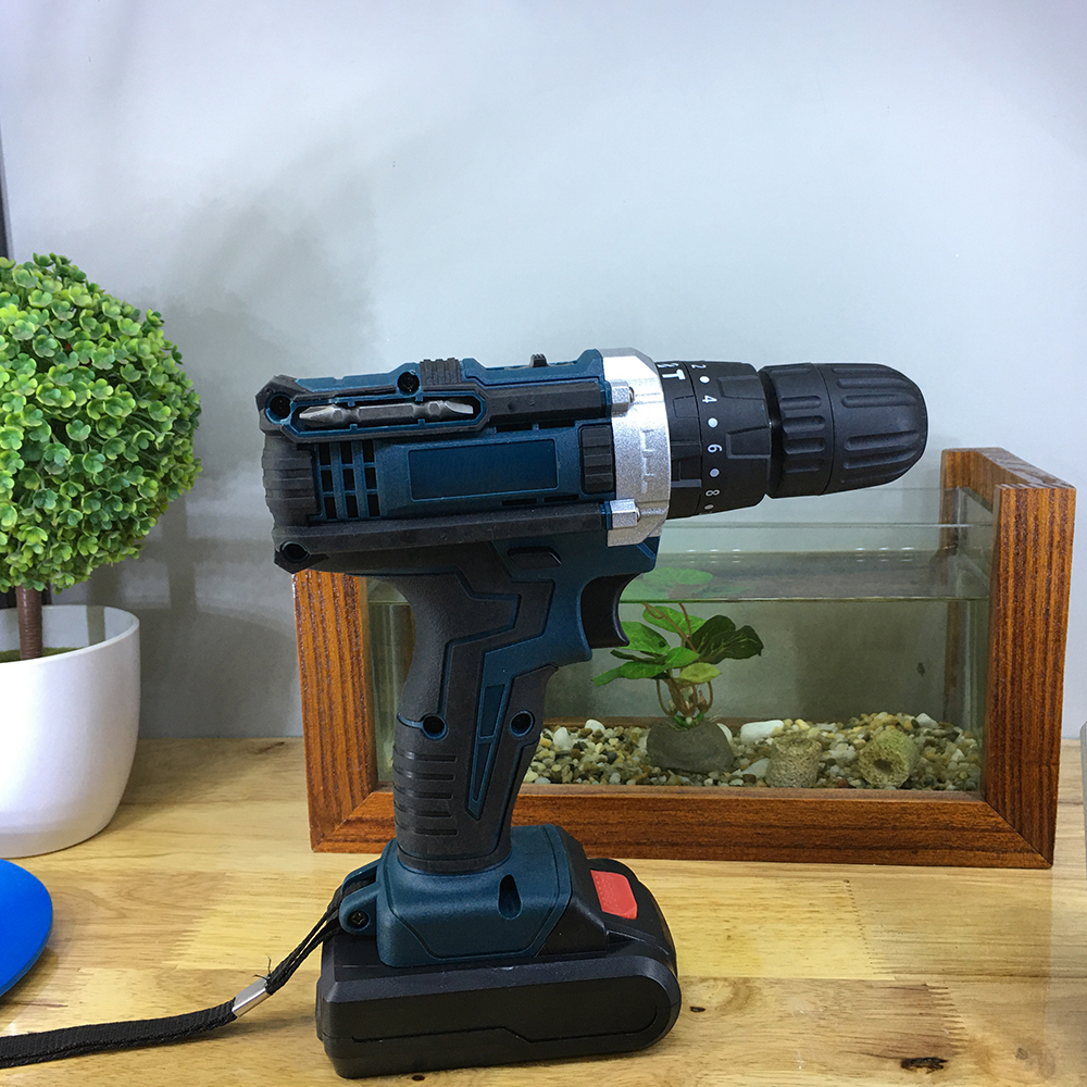 Máy Khoan Pin Đa Năng Cầm Tay 36V Kèm Bộ Phụ Kiện 24 Món Siết Ốc, Bắt Vít, Tặng Hộp Đi Kèm
