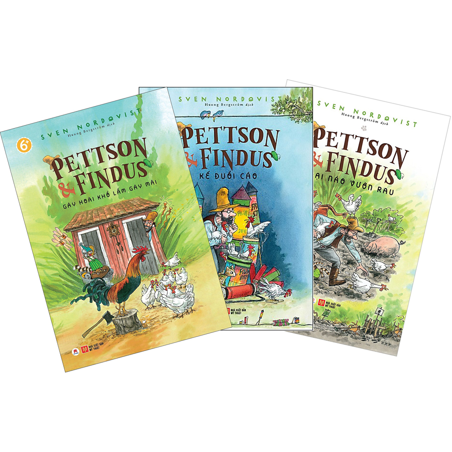 Combo 2 - Pettson Và Findus: Đại Náo Vườn Rau + Kế Đuổi Cáo + Gáy Hoài Khổ Lắm Gáy Mãi (3 Cuốn)