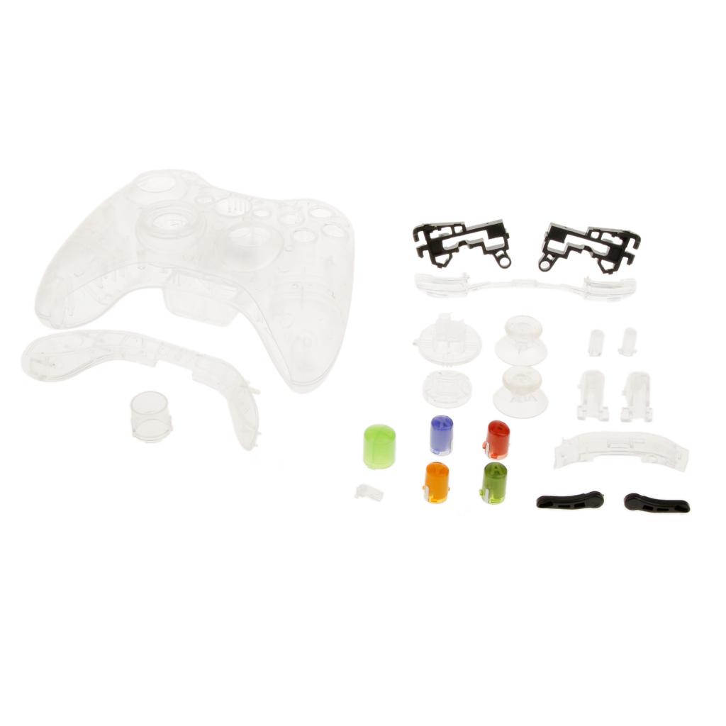 2 Sets Full Housing Shell Case Repair Parts Kit for Xbox 360 Wireless Controller