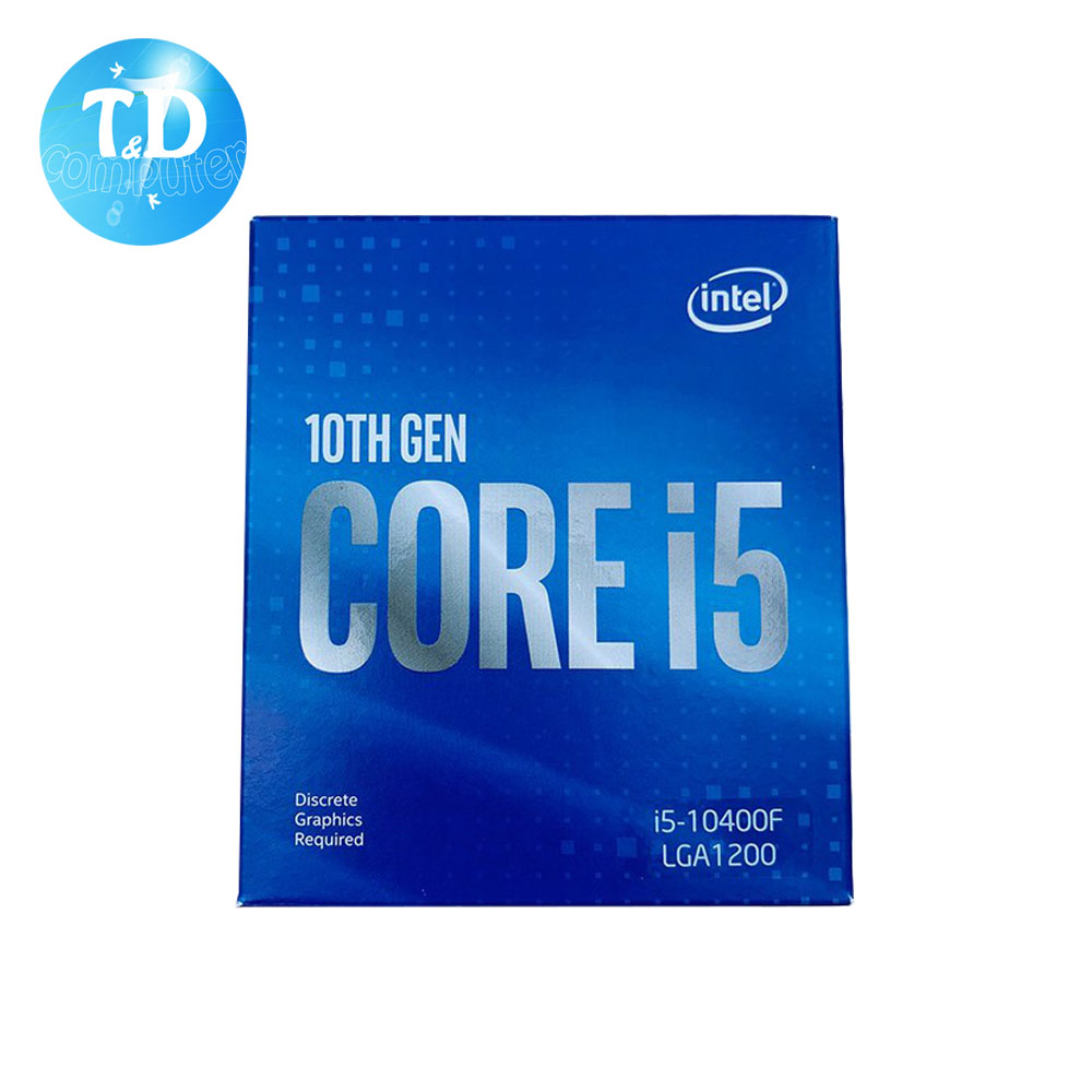 CPU Intel Core i5 10400F 2.9GHz Không GPU Socket 1200/6 nhân/12 luồng/12MB - Hàng chính hãng