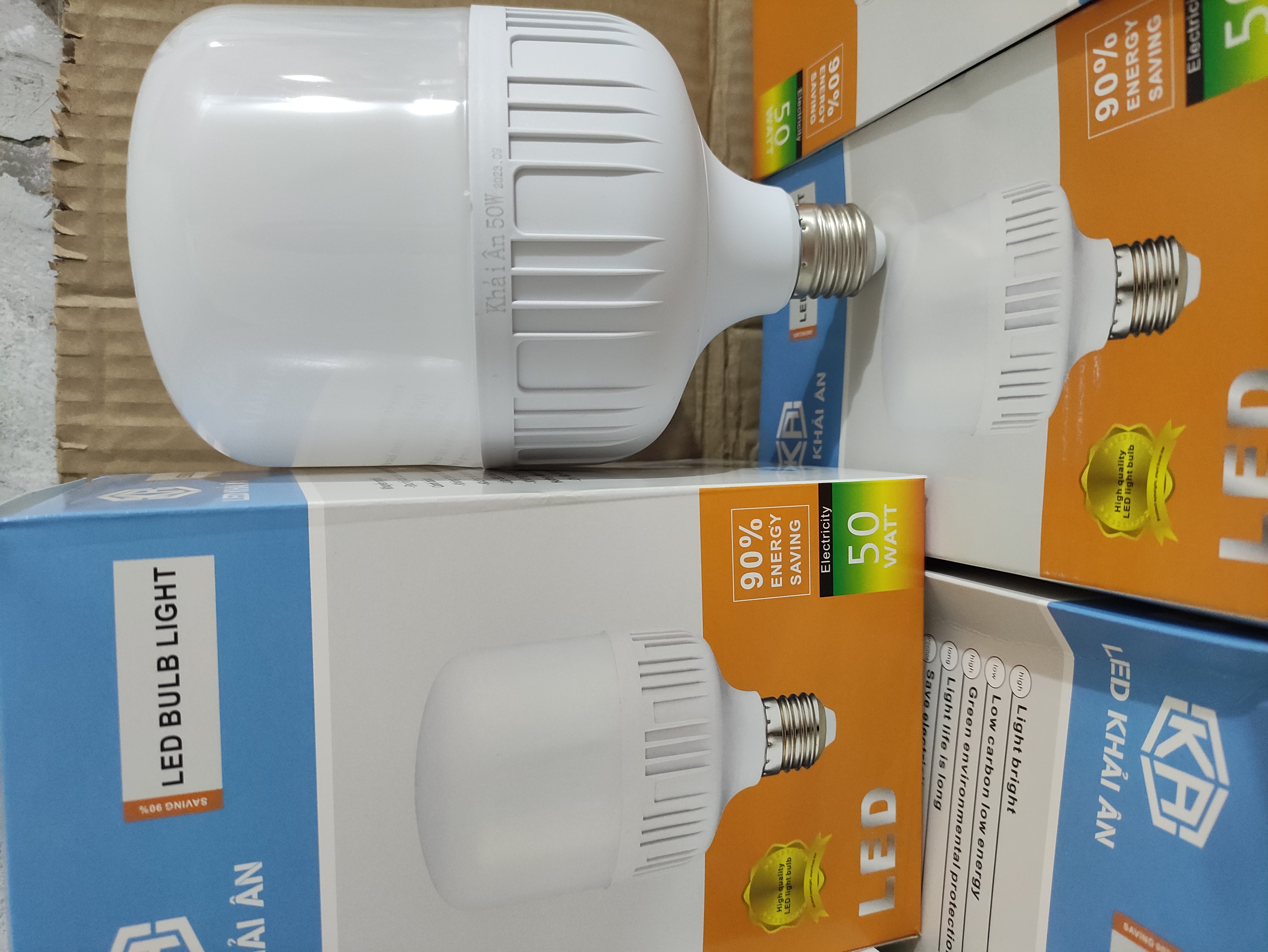 Bóng đèn lLed trụ 50w Khải Ân phi 12cm