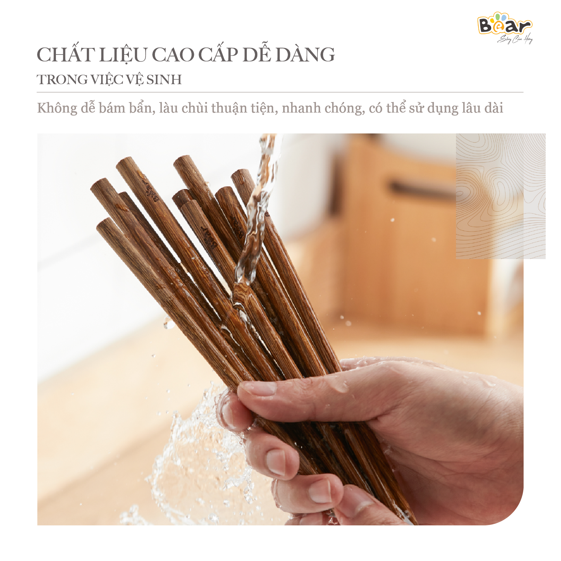 Đũa Bear cao cấp, chất liệu an toàn CX-E0103