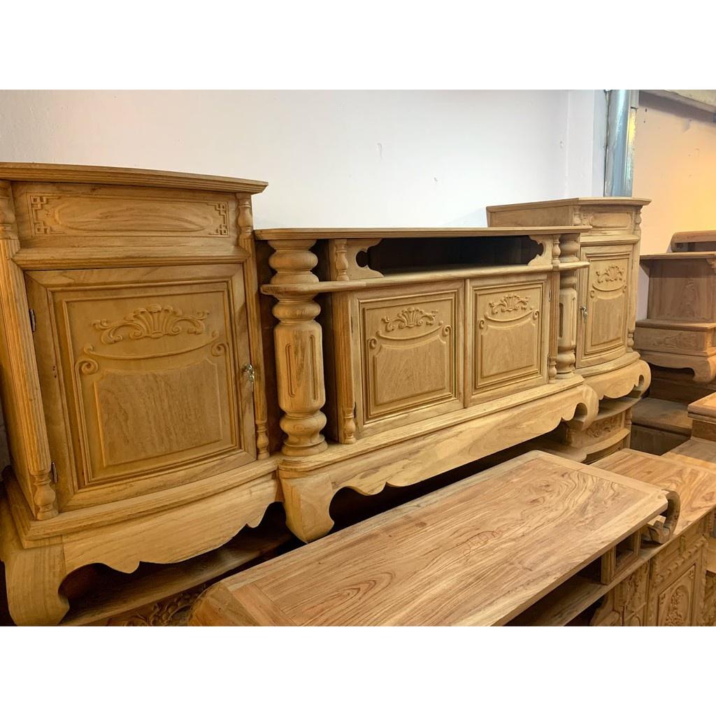 Kệ Tivi Kiểu Cột Nho Gỗ Gõ Đỏ