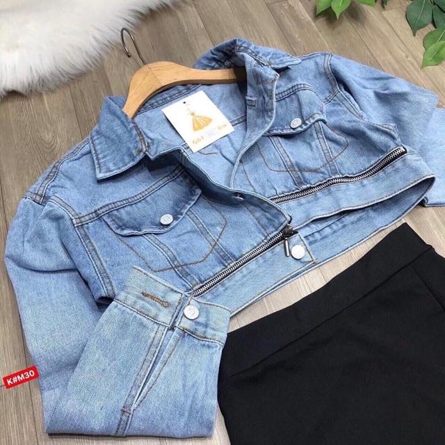 Áo khoác jeans cao cấp form lửng siêu chất