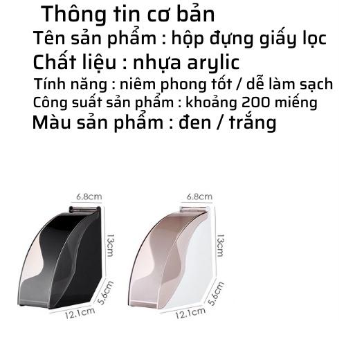 V60 hộp đựng giấy lọc cà phê tiện lợi chống bụi bẩn ẩm mốc kèm lắp đậy thiết kế hiện đại và thanh lịch